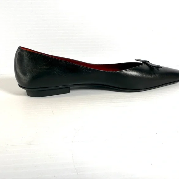 Ann Taylor Monet Black Napa Leather Loafers with Red Interior - Picture 7 of 14